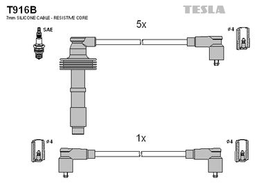 Провода зажигания TESLA T916B