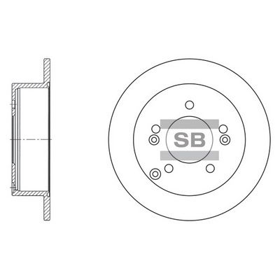 Диск тормозной задний SANGSIN SD1024