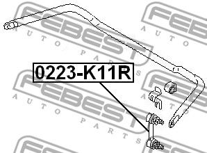 Тяга стабилизатора FEBEST 0223K11R