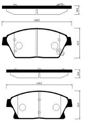 Колодки тормозные дисковые HSB HP2026