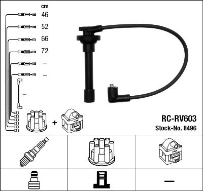 Комплект проводов высоковольтных NGK 8496