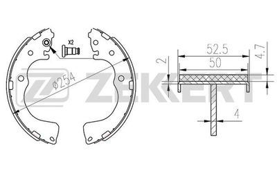 Колодки тормозные задние барабанные Zekkert BK4173