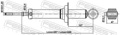 Амортизатор задний FEBEST 04110011R