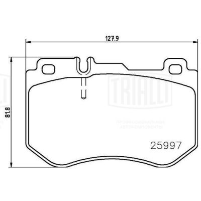 Колодки тормозные передние TRIALLI PF4291
