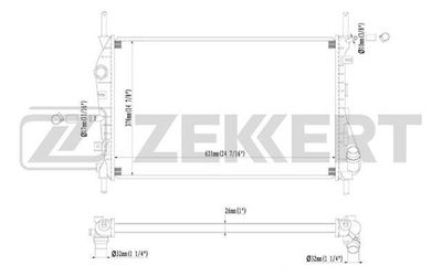 Радиатор охлаждения двигателя Zekkert MK1216