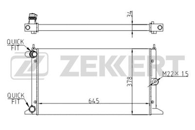 Радиатор охлаждения двигателя Zekkert MK1068