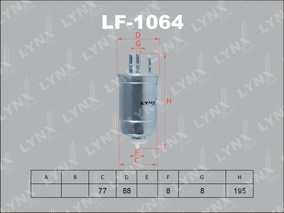 Фильтр топливный LYNXauto LF1064