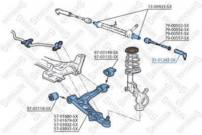 Наконечник рулевой STELLOX 5101242SX