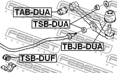 Сайлентблок рычага подвески FEBEST TSBDUA