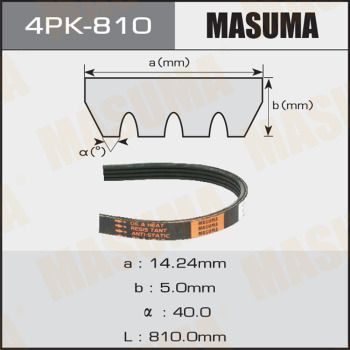 Ремень поликлиновой Masuma 4PK810