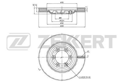 Диск тормозной передний Zekkert BS5984