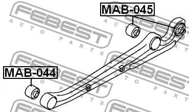 Сайлентблок заднего продольного рычага FEBEST MAB045