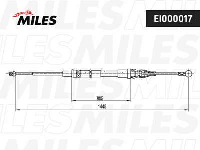 Трос стояночного тормоза Miles EI000017