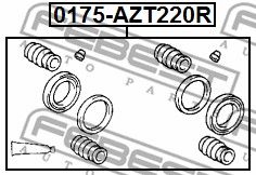 Ремкомплект суппорта заднего FEBEST 0175AZT220R