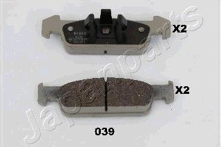 Колодки тормозные дисковые передние JAPANPARTS PA039AF