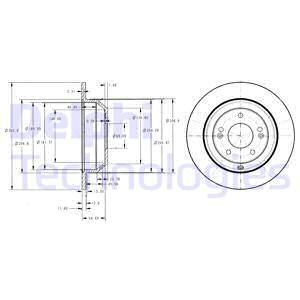 Диск тормозной задний DELPHI BG4335