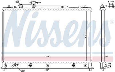 Радиатор системы охлаждения NISSENS 68524