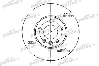 Диск тормозной передний PATRON PBD4308