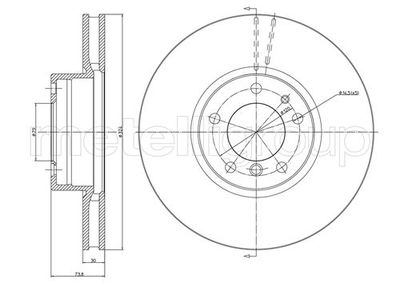 Диск тормозной METELLI 230693C