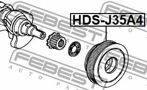 Шкив коленвала FEBEST HDSJ35A4