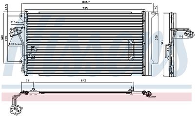 Радиатор кондиционера NISSENS 94667