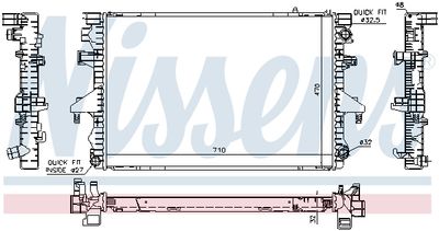 Радиатор системы охлаждения NISSENS 65283A