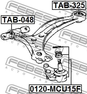 Опора шаровая FEBEST 0120MCU15F