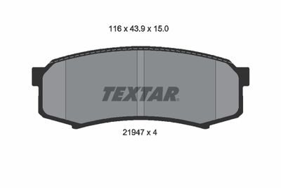 Колодки тормозные дисковые TEXTAR 2194701