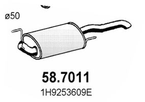 Глушитель задняя часть ASSO 587011