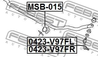 Втулка стабилизатора переднего FEBEST MSB015