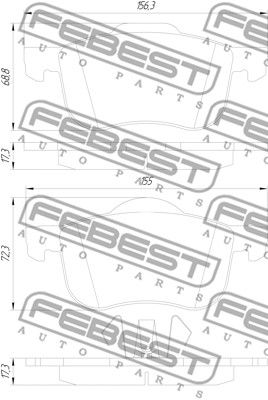 Колодки тормозные передние FEBEST 2701S60F