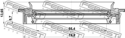Сальник привода FEBEST 95JDS57740914X