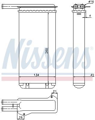 Радиатор отопителя NISSENS 71755