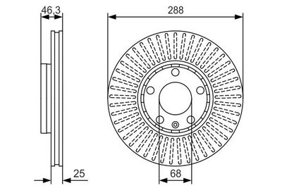 Диск тормозной BOSCH 0986479R82