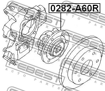 Ступица задняя FEBEST 0282A60R