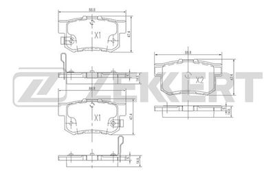 Колодки тормозные дисковые задние Zekkert BS1713