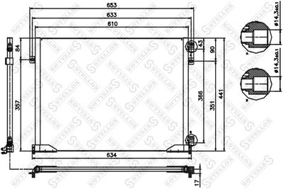 Радиатор кондиционера STELLOX 1045479SX