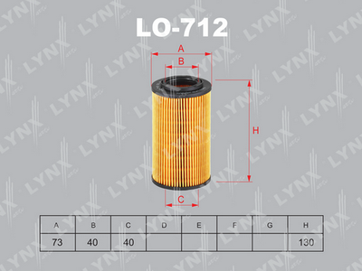 Фильтр масляный LYNXauto LO712
