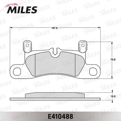 Колодки тормозные задние Miles E410488