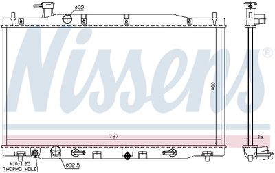 Радиатор системы охлаждения NISSENS 68139