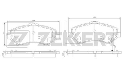 Колодки тормозные дисковые передние Zekkert BS1008