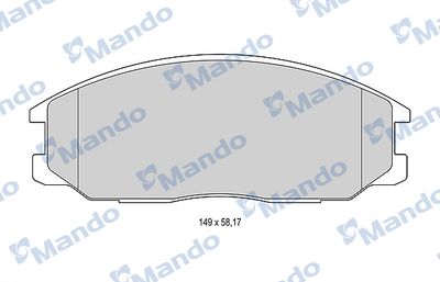 Колодки тормозные дисковые Mando MBF015150