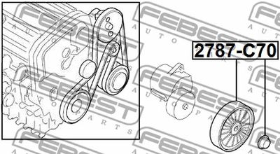 Ролик натяжителя FEBEST 2787C70