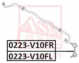Тяга стабилизатора передняя правая ASVA 0223V10FR
