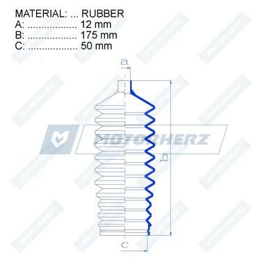Пыльник рулевой рейки MotorHerz RDZ0173MG