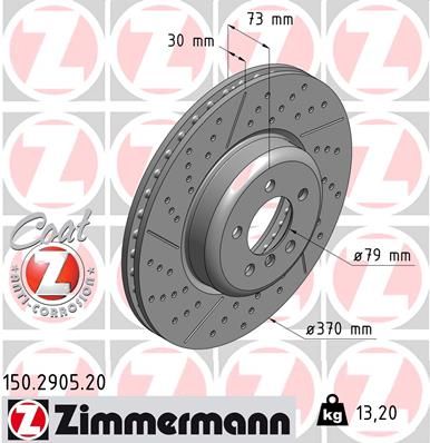 Диск тормозной ZIMMERMANN 150290520