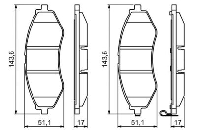 Колодки тормозные дисковые передние BOSCH 0986494343