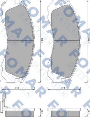 Колодки тормозные дисковые передние FOMAR FRICTION FO478081