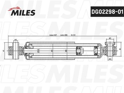 Амортизатор задний Miles DG0229801
