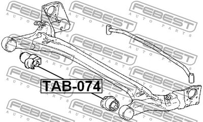 Сайлентблок задней балки FEBEST TAB074
